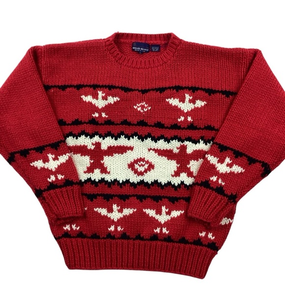 Vintage 80s/90s Kenneth Stevens Thunderbird knit sweater - Picture 1 of 5